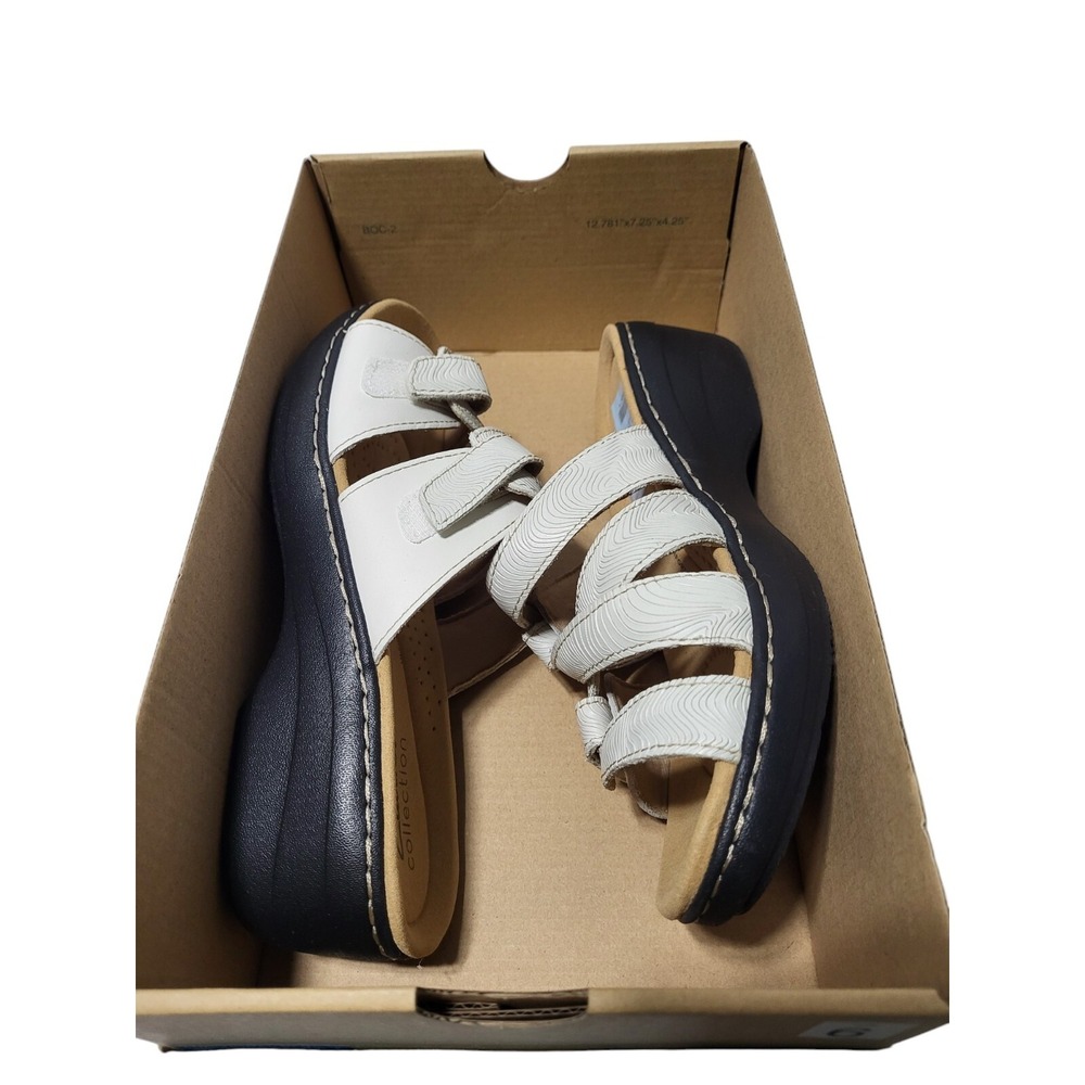 Clarks Women's Merliah Karli Sandal - White, Size 6 (EU 36.5), Leather & Comfort - Picture 5 of 15